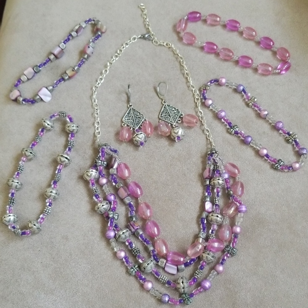 Necklace,  Earrings and Bracelet Set
